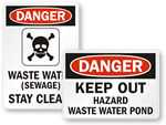 Wastewater Treatment Facility, Do Not Enter Sign, SKU: S-9246