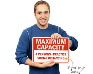 Custom maximum capacity sign