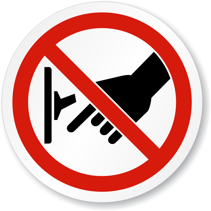 Do not switch off Prohibition Safety Signs Plastic or Vinyl Sticker 
