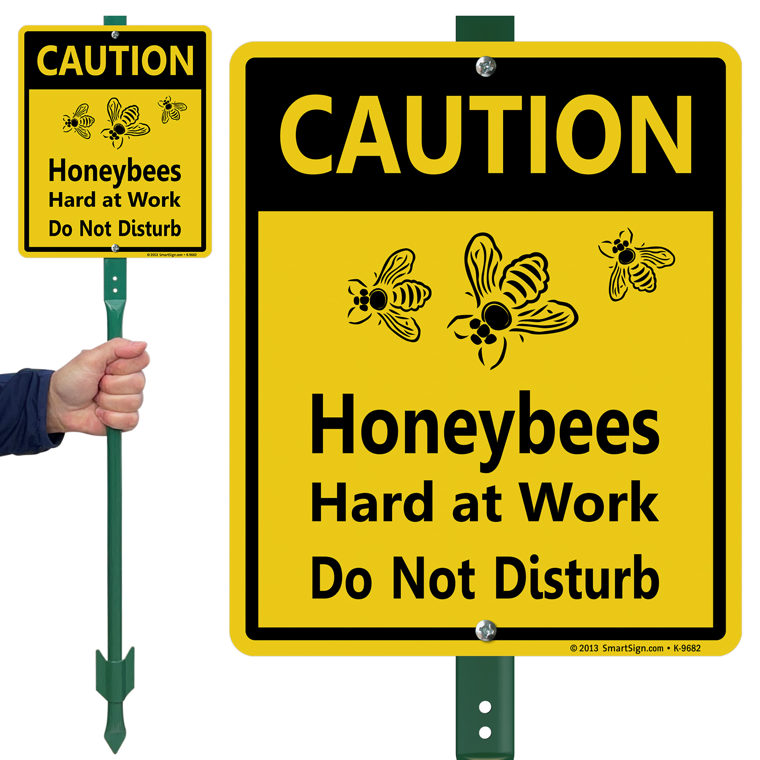 Bee Keeping Warning Sign 'Caution Honey Bees' water&weather proof FREE SHIPPING 