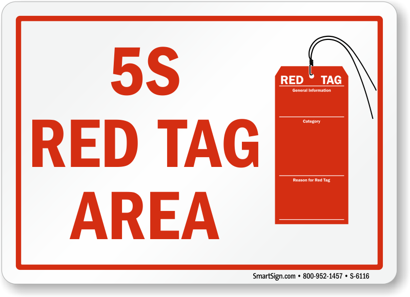 5S Red Tag Board, 24 x 36