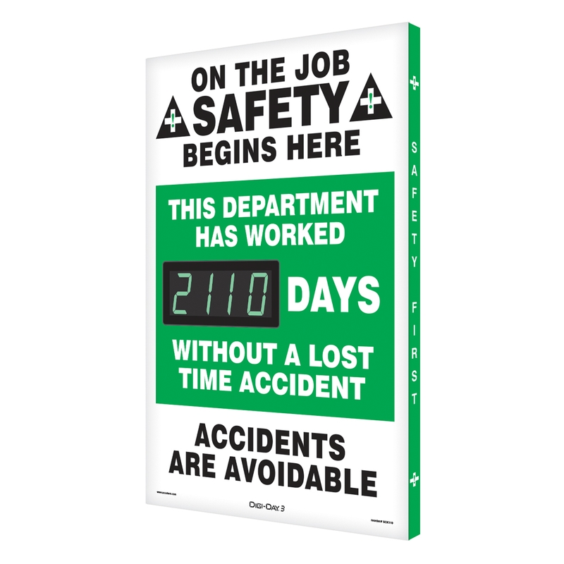 Safety is Not an Accident We Have Worked_ Days Digital Safety Scoreboard,... 
