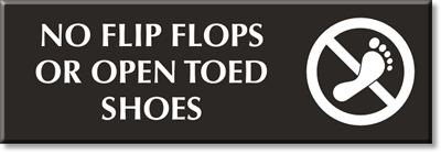 no flip flops