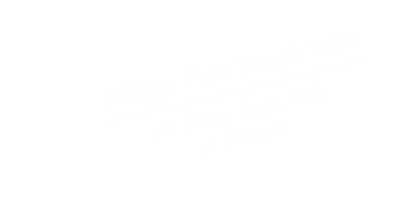 Allergy Free Lunch Table No Dairy Eggs Nuts Tent Sign