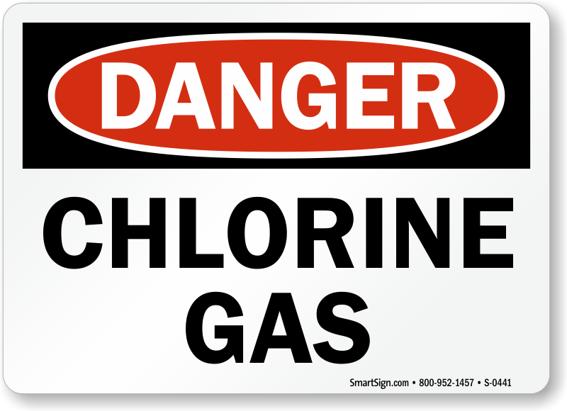 Chlorine Caution Sign 10" x 14" OSHA Safety Sign 