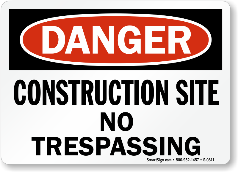 Danger US Government Property No Trespassing Design 8x12 In Aluminum Sign 