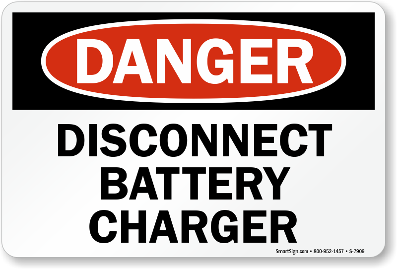 Danger Sign 10"x14" Aluminum  OSHA Sign Battery Charging Area 