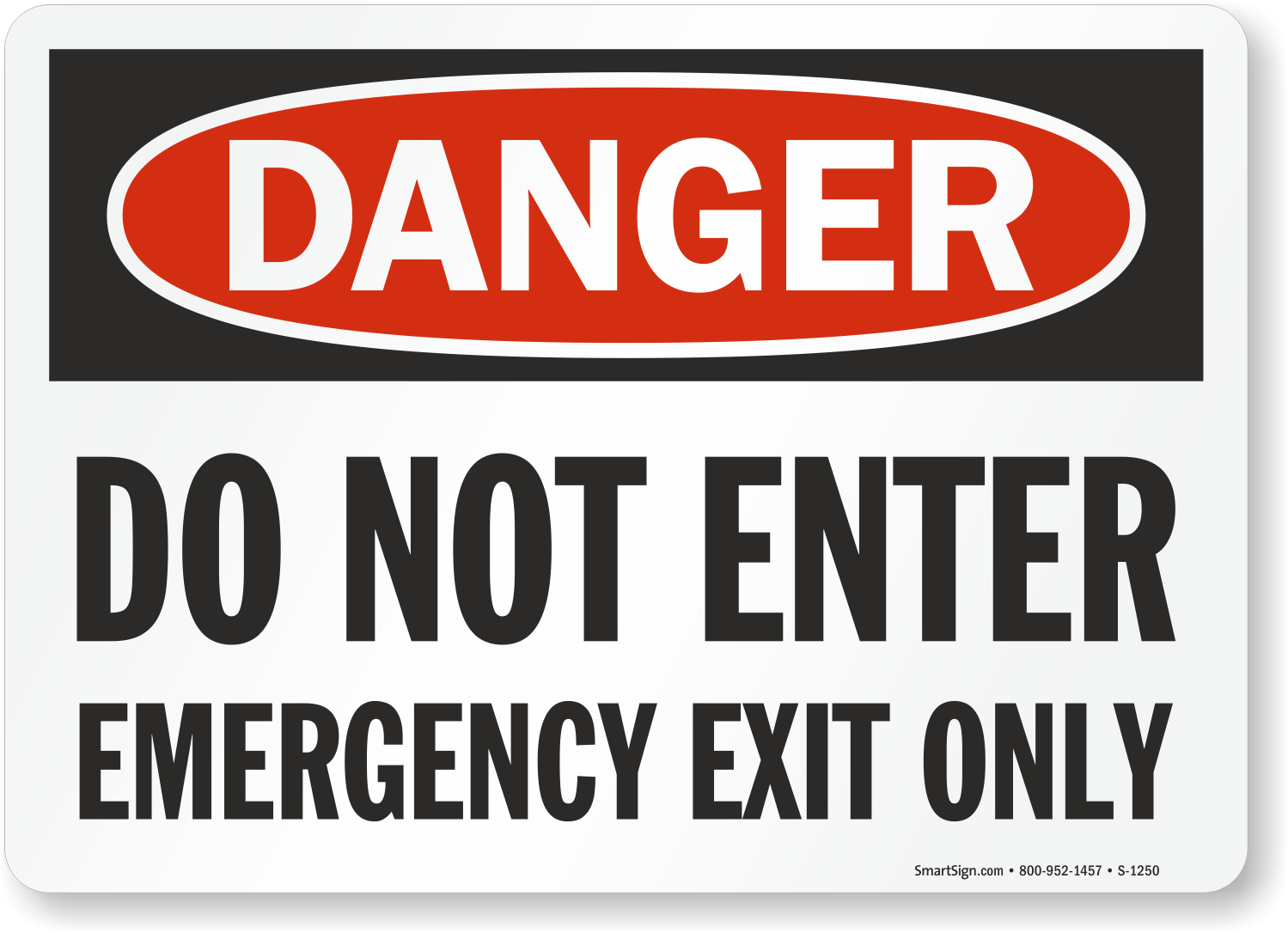 EMERGENCY EXIT ONLY OSHA Safety SIGN 10" x 14" 