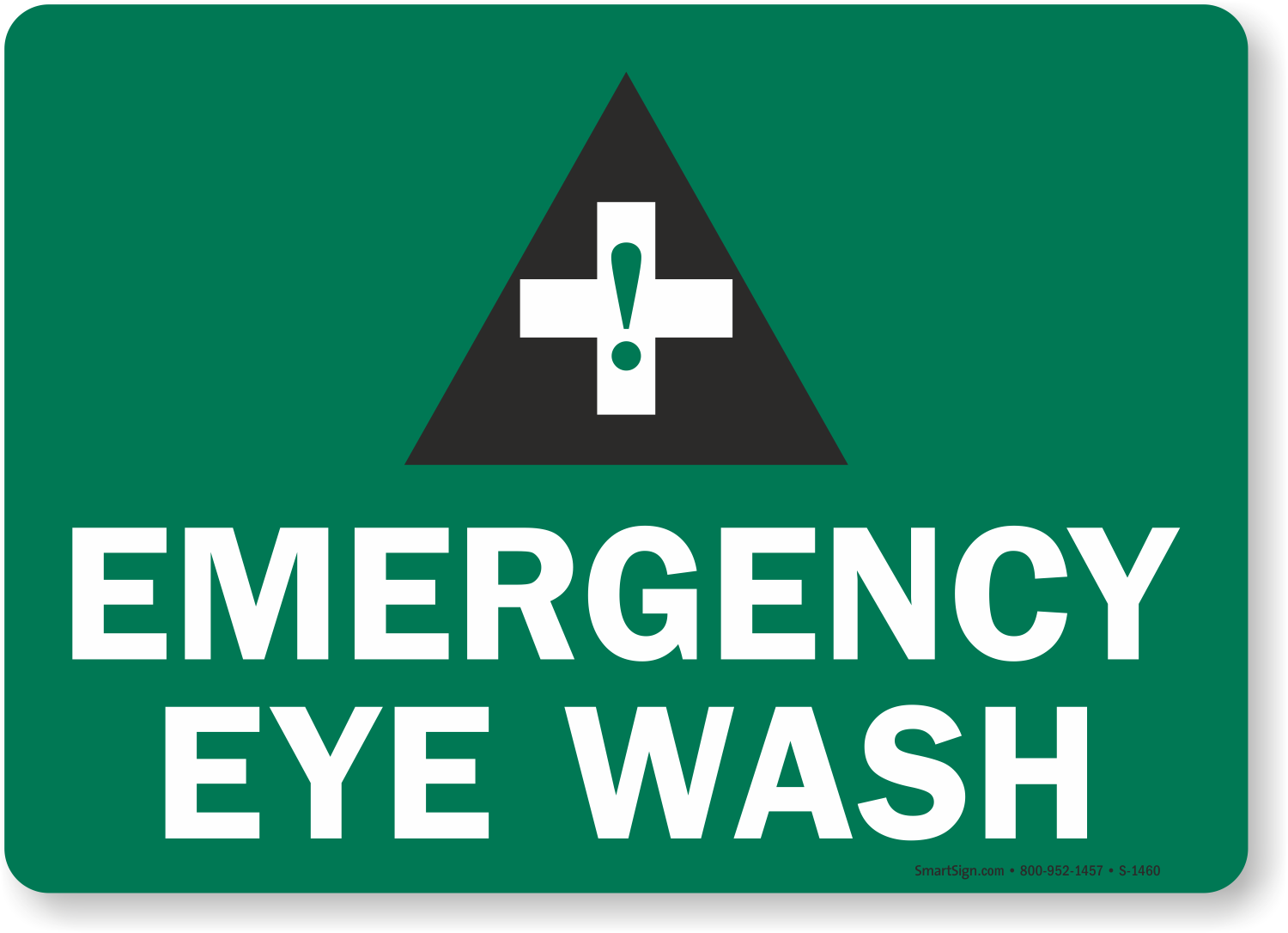 FAID23 A6 A5 A4 Emergency Eye Wash Plastic Sign OR Sticker 