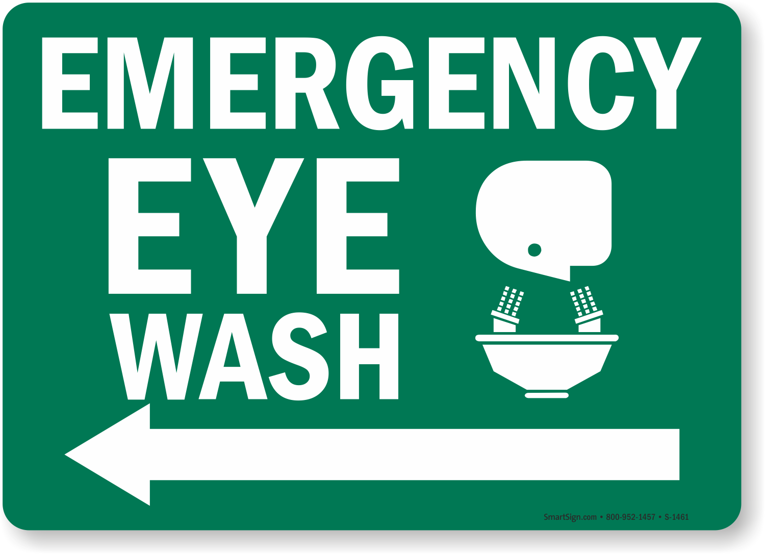 Emergency Eye Wash Signs 