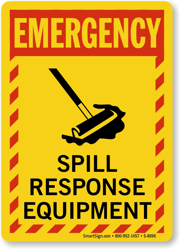 SPILL KIT Emergency Signs 