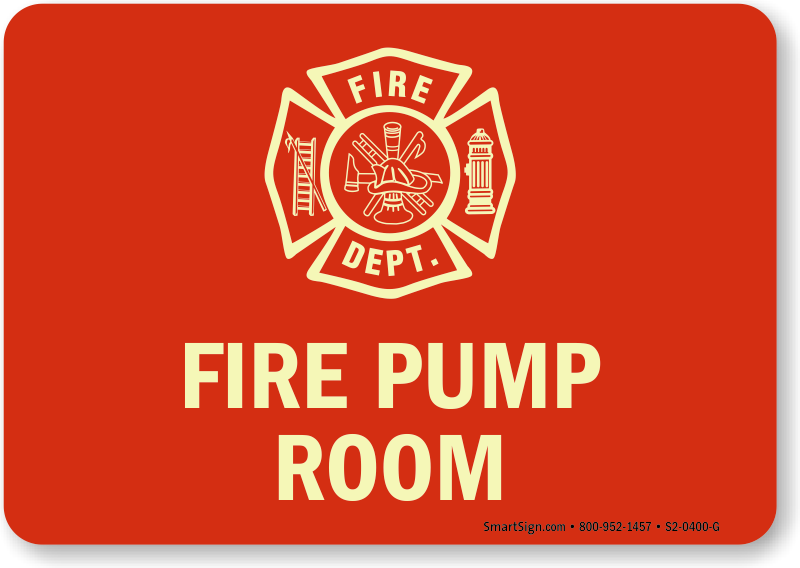 Fire Pump Room Sign Sku S2 0400 G Mysafetysign Com