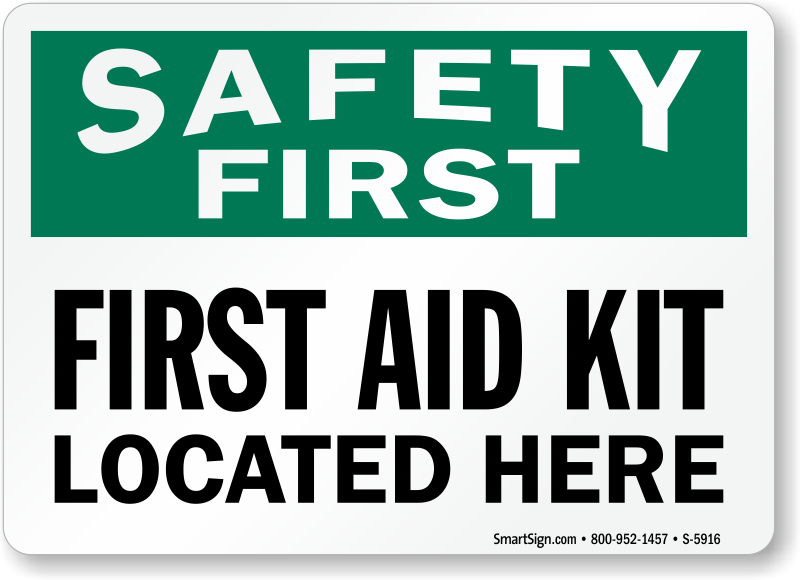 Emergency First Aid Station Door Sign Safety First Aid Kit Sign Medical 