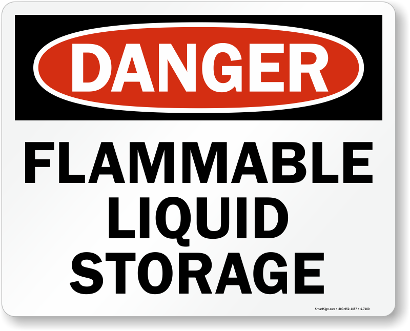 Danger Flammable Liquid Storage Sign Sku S 7180