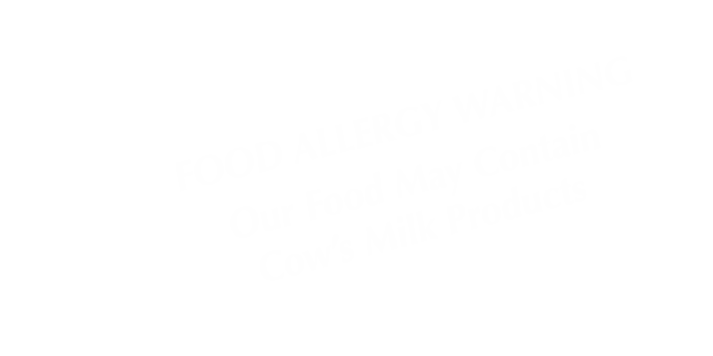 Food May Contain Cow's Milk Tent Sign