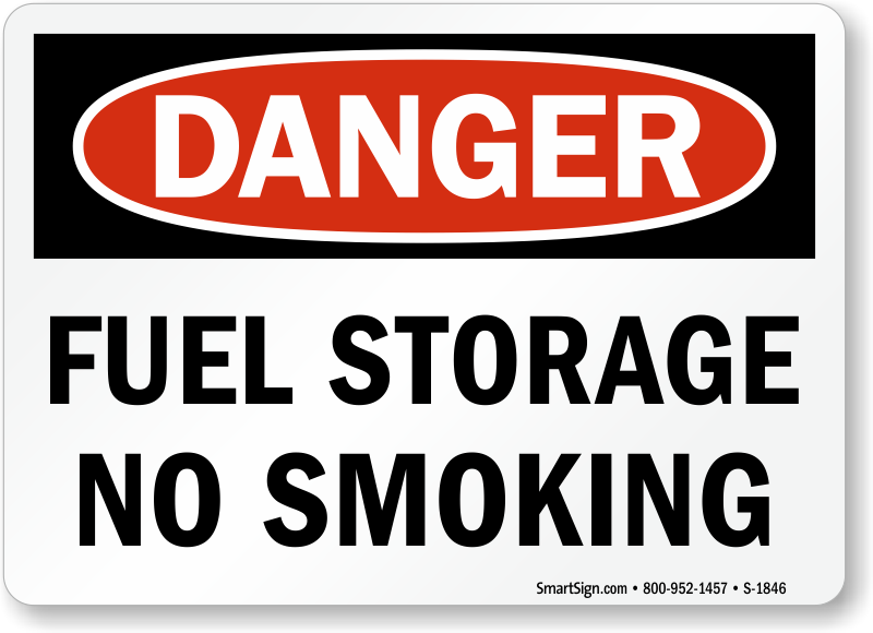 Danger Disel Fuel Storage Safety Signs and Stickers 