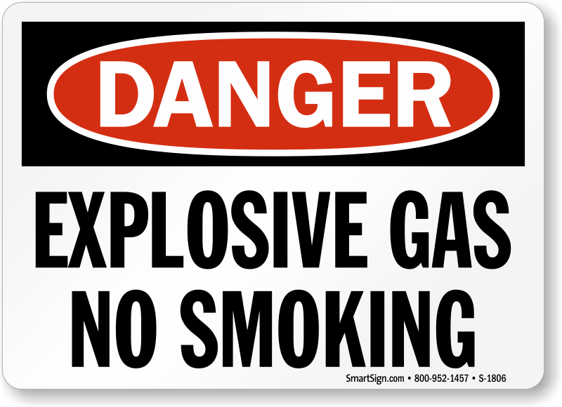No Smoking Turn Off Engine Made in the USA OSHA Danger Sign 