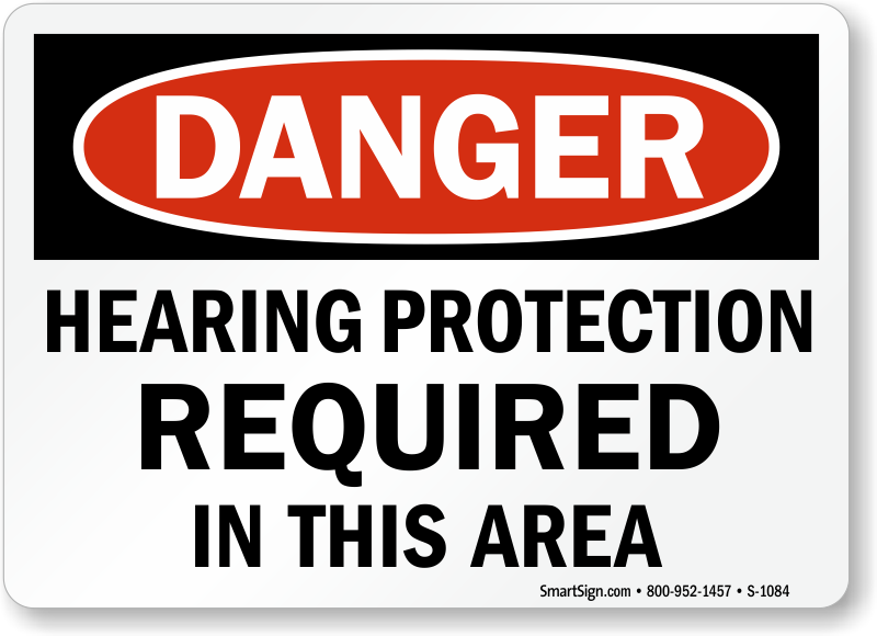 MP14 Warning Noise Hazard 300x100mm Rigid Plastic Sign or Sticker 