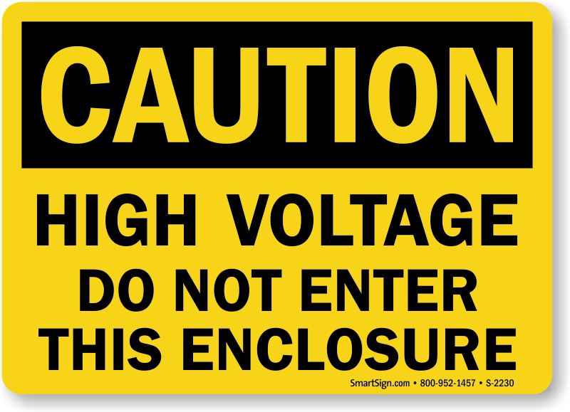 High Voltage Keep Away with Graphic Plastic Sign 10 x 7 10 x 7 Lyle Signs S-2242-PL-10 SmartSign Danger 