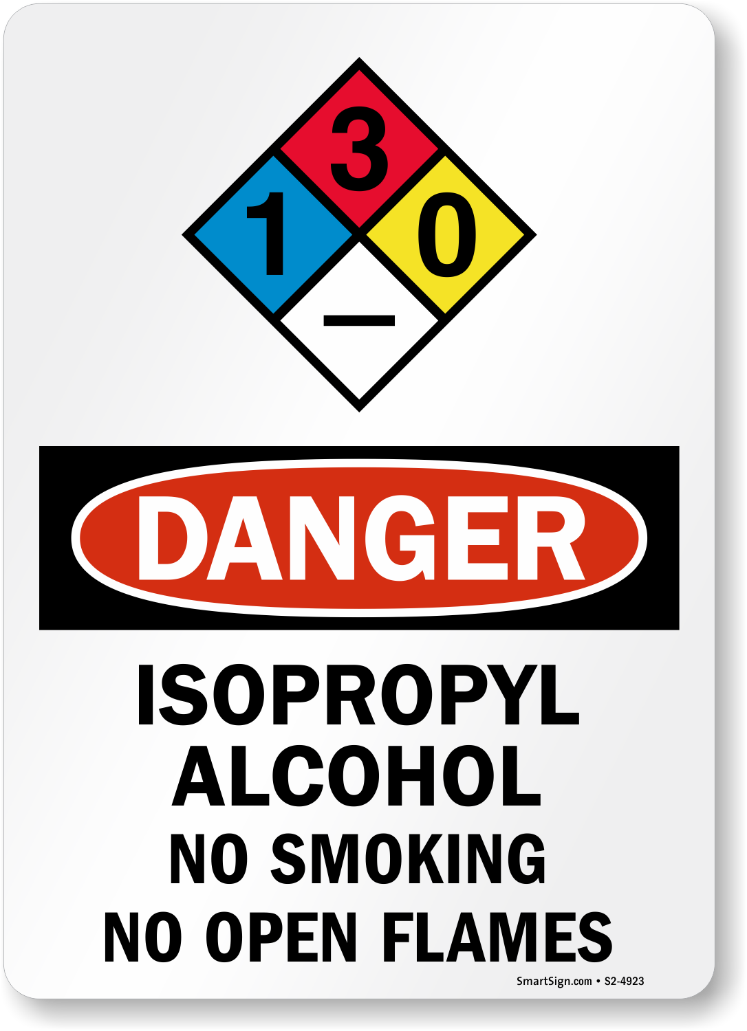 Isopropyl Alcohol Sign, SKU: S2-4923