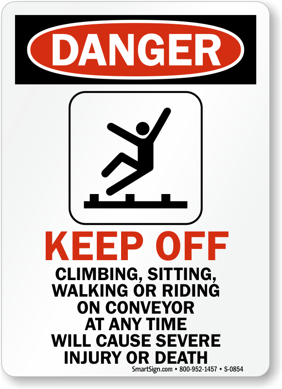 Protect Your Business Aluminum Sign Shop Area / Made in The USA OSHA Danger Sign Construction Site Please Do Not Sit Or Climb On Railing