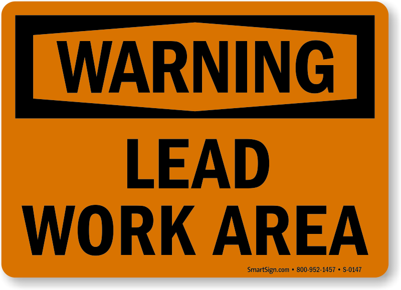Osha Danger Safety Sign Lead Work Area Office Products Store Signs