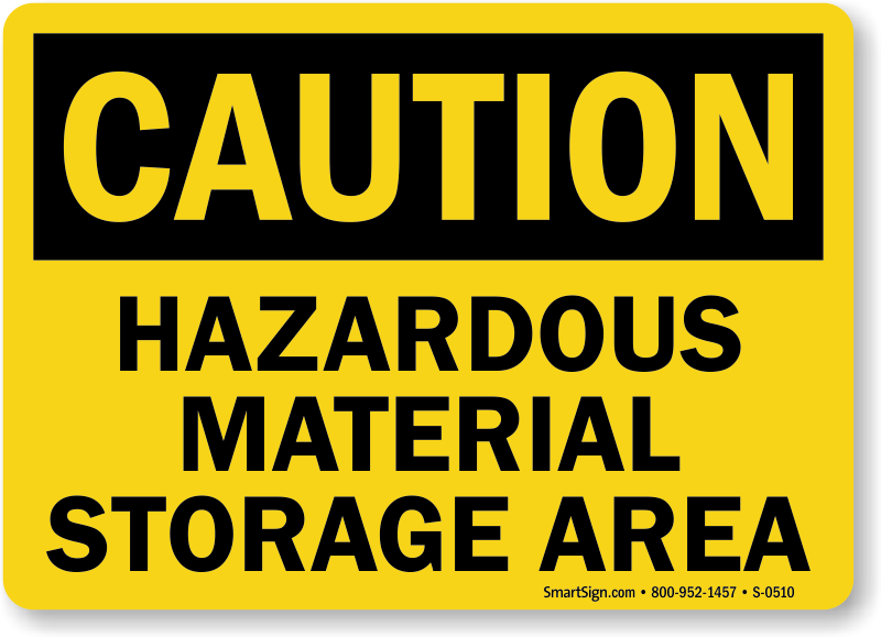 Hazardous waste storage Safety sign 