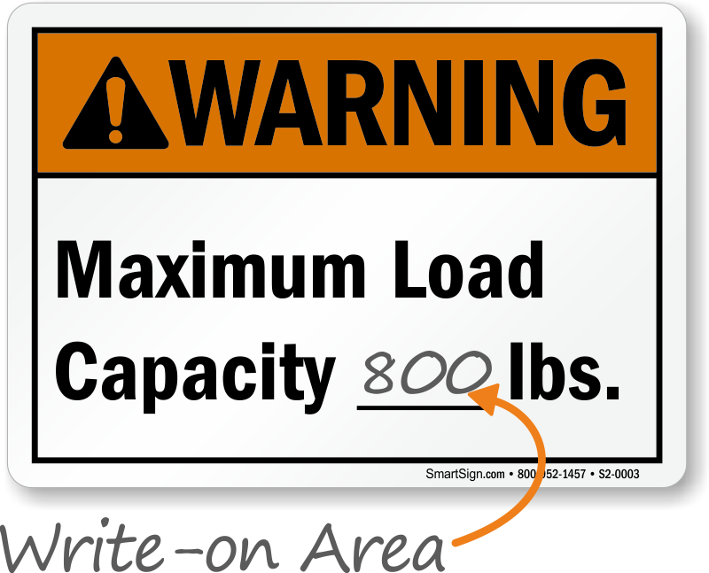 Max load. Load capacity. Maximum Weight capacity. Max load sign. Max load capacity.
