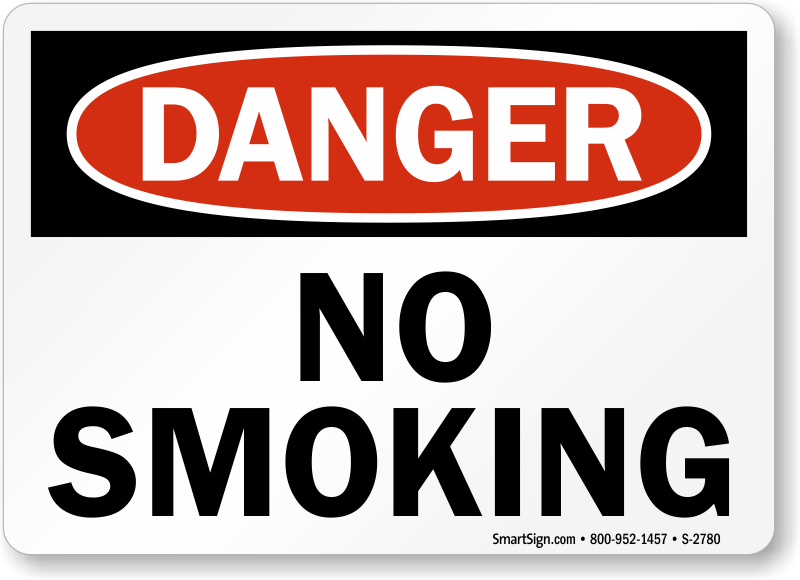NO SMOKING PLEASE Sign Danger Warning Safety Signate Non Smoke Zone Adhesive L 