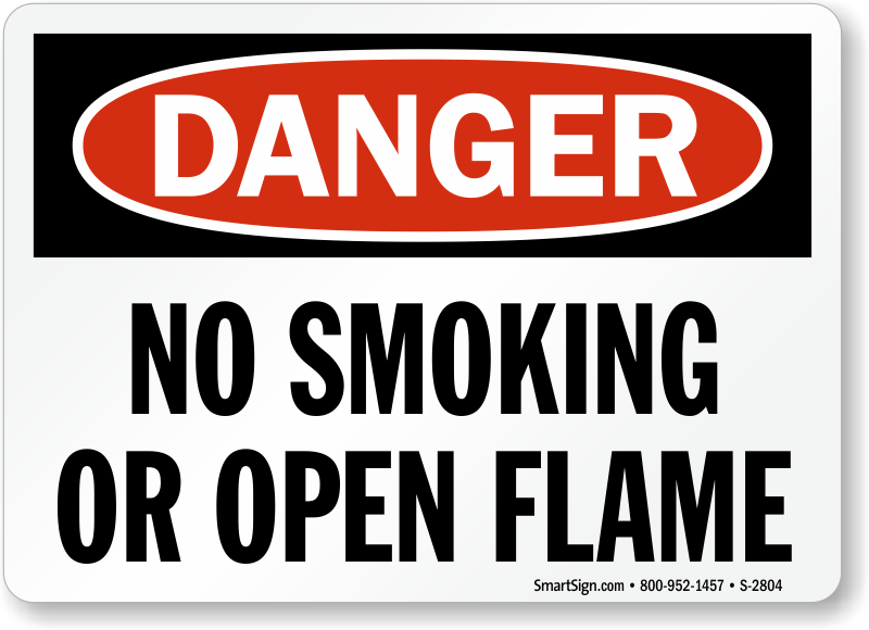 Protect Your Business Propane Flammable No Smoking No Open Flame OSHA Danger Sign  Made in The USA Construction Site Shop Area Vinyl Label Decal 