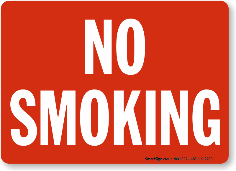 Unique NO SMOKING SIGNS 2 piece set Anti Smiley Face Frendly Warning  Logo