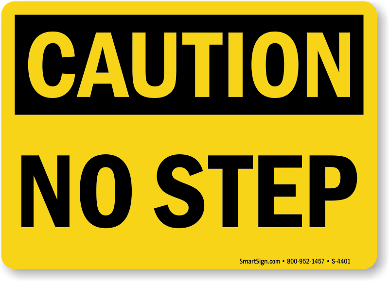 Mind The Step Plastic Sign Or Sticker Choice Of Sizes Hazard Warning Danger 