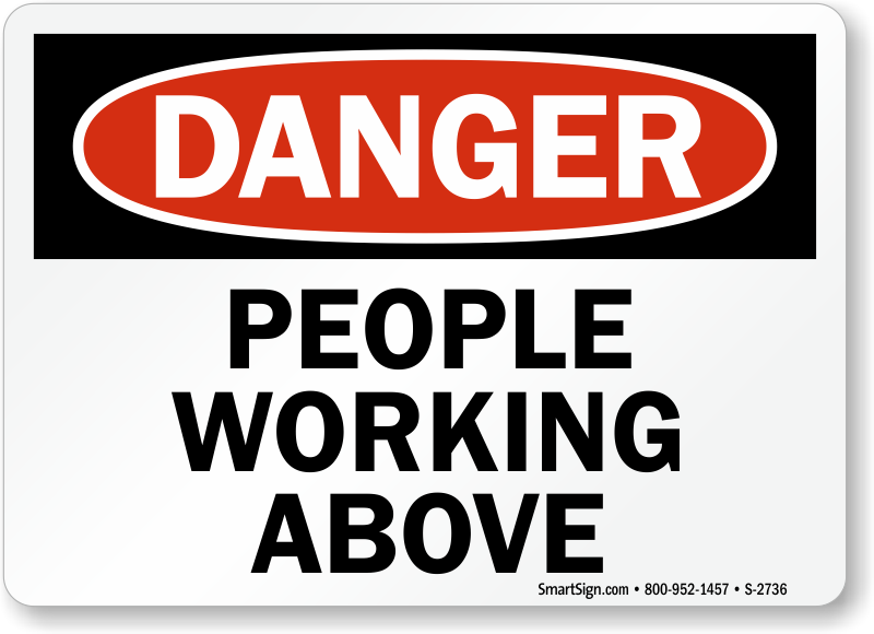 OSHA Safety SIGN 10" x 14" CAUTION People Working 