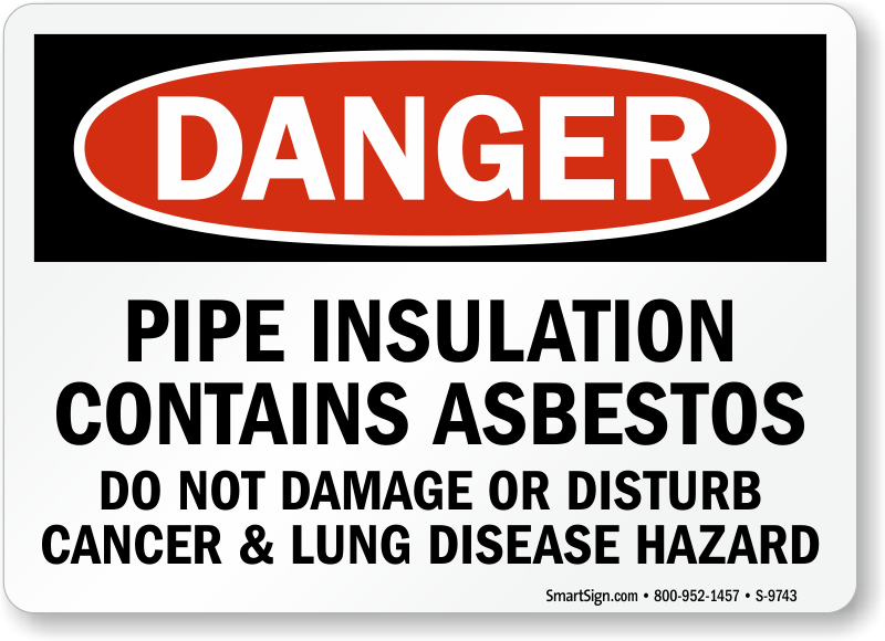 Warning Contains Asbestos Sign 
