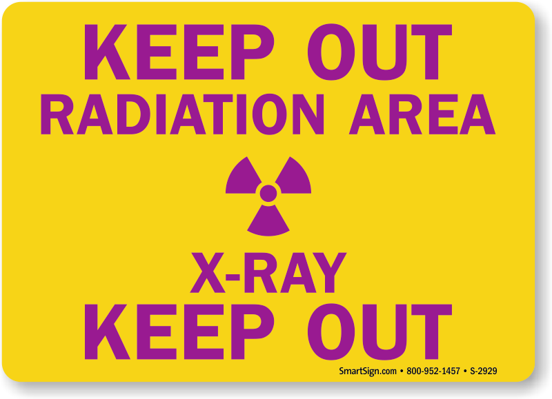 Warning Sign 10" x 14" OSHA Safety Sign X-Ray Radiation 
