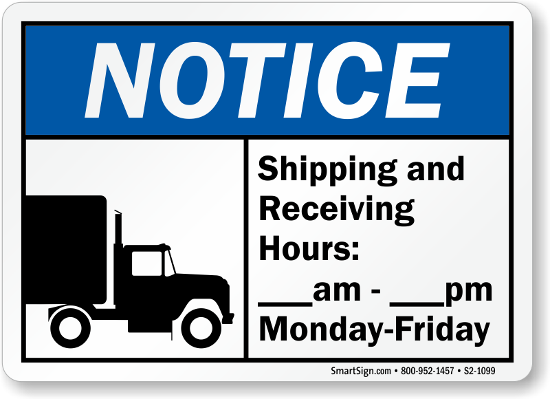 Shipping Department Sign 8" x  8" 