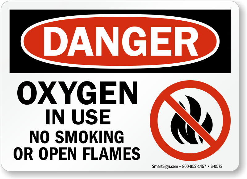 Oxygen Signs Oxygen in Use Signs No Smoking Oxygen