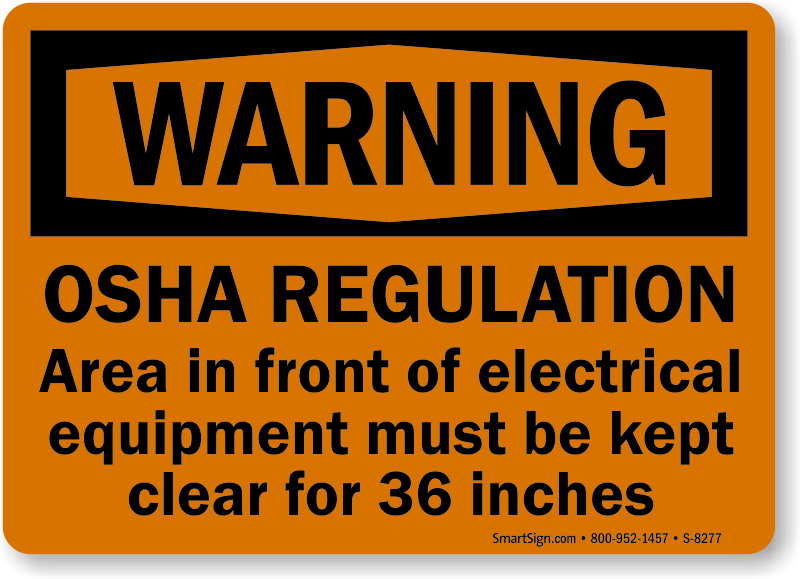 OSHA Waring Sign  Made in The USA Warehouse & Shop Area Protect Your Business High Voltage Electrical Room with Symbol Work Site Rigid Plastic Sign 