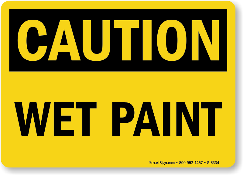 See All Reversible Floor Signs Wet Paint/Caution Maintenance Work 