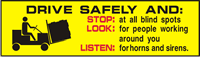 Drive Safely Stop Blind Spots Banner