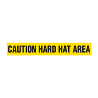Caution: Hard Hat Area Barricade Tape