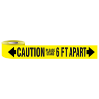 Stand 6ft Apart Barricade Tape