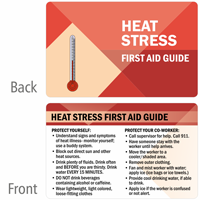 Heat Stress First Aid Guide Safety Wallet Card