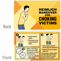 Heimlich Maneuver For Choking Victims Safety Wallet Card