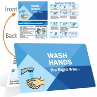 Wash Hands The Right Way Fold-over Wallet Card