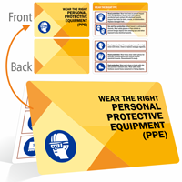 Wear The Right PPE Bi-Fold Safety Wallet Card