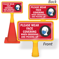 Wear Face Covering When Ordering ConeBoss Sign