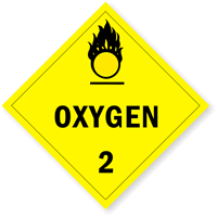 Class 2 Oxygen Tagboard Placard