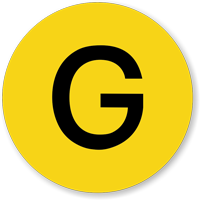 Military Chemical G-Type Nerve Agent Hazard Symbol Label