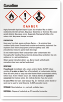 Gasoline Danger Large GHS Chemical Label